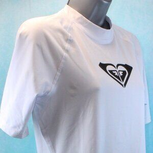 Roxy Whole Hearted Short-Sleeve UPF 50 Rashguard Shirt Women's Size Large